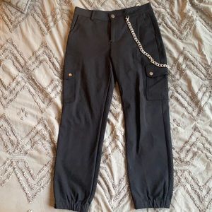 Trendy Black Cargo Pants
